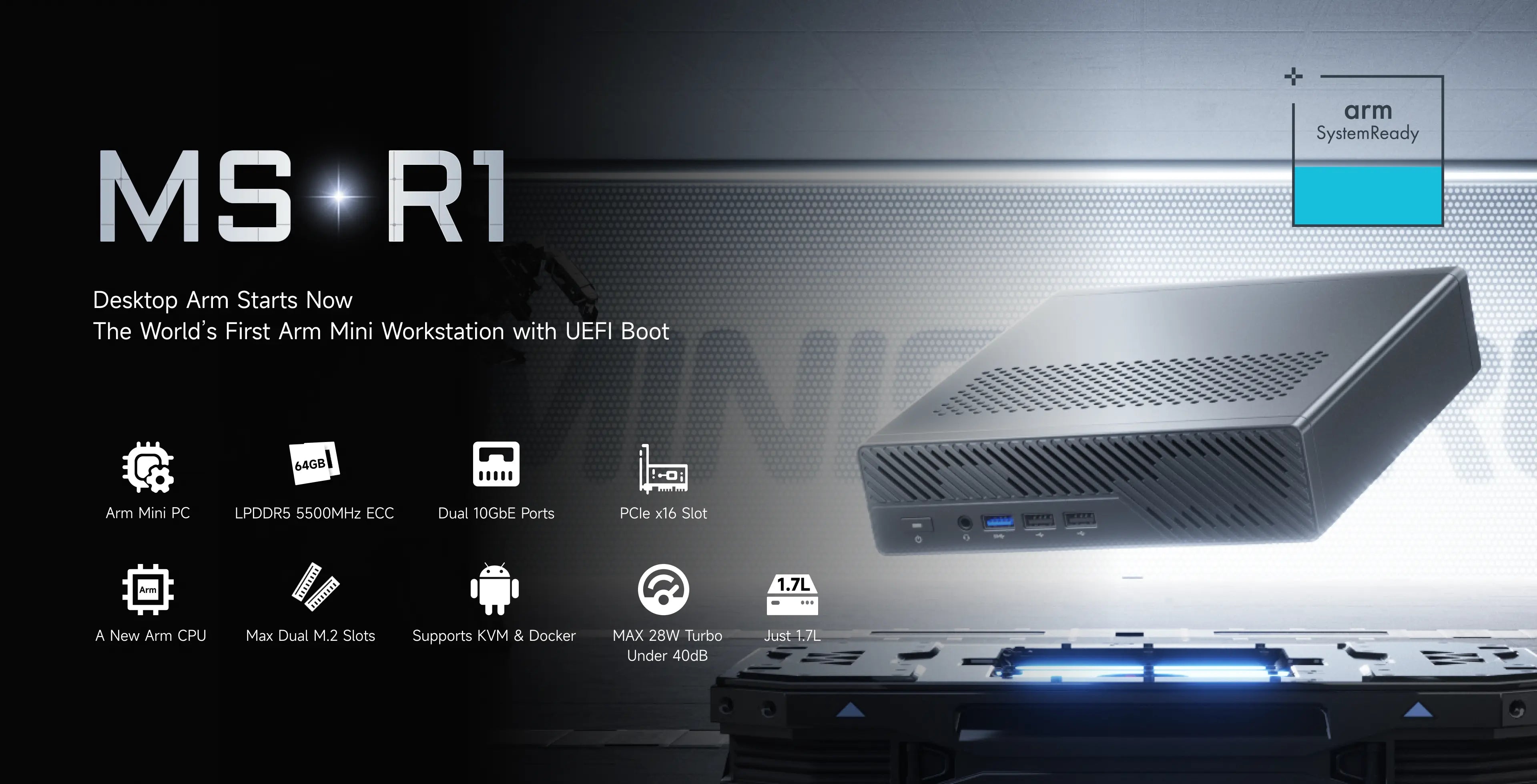 MS-R1 Becomes One of the First Arm SystemReady-Compliant Mini Workstations