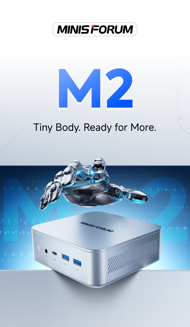 Minisforum M2 AI MiniPC | Intel® Core™ Ultra 7 356H | NPU 50 + GPU