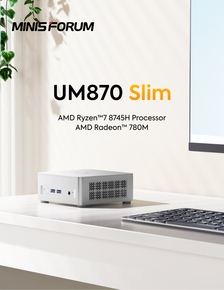 新品　MINISFORUM UM870 Slim EliteMini 32GB MINISFORUM UM870 Slim Mini PC | AMD Ryzen™ 7 8745H – Minisforum UK