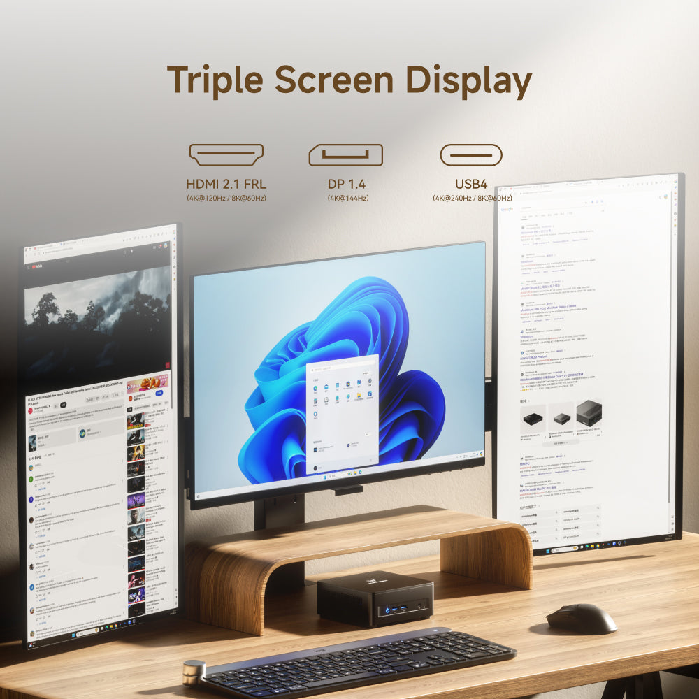 Minisforum UM760 Slim MiniPC  | AMD Ryzen™ 5 7640HS | Dual DDR5-5600 & Dual M.2 2280 NVME SSD Slots | USB4 Port (PD power compatible) | Support Triple Screen Display