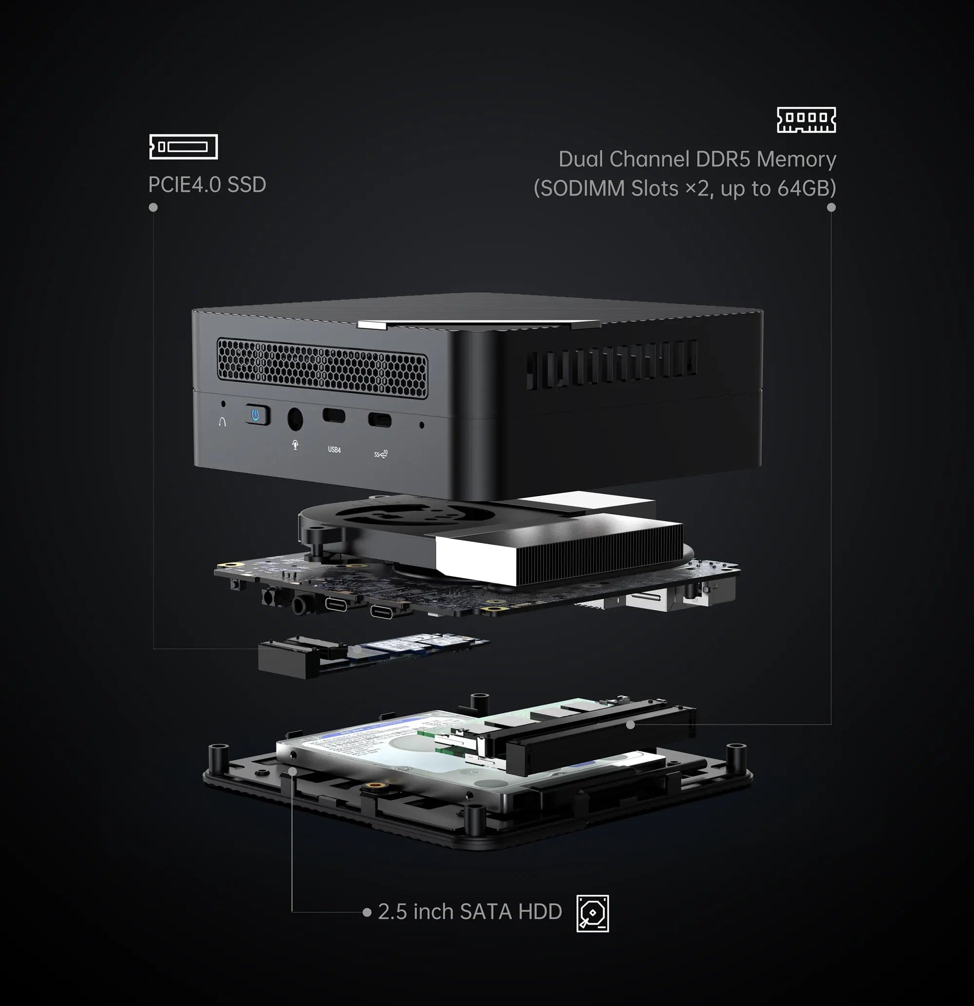 Minisforum UM773 Lite MiniPC | AMD Ryzen™ 7 7735HS
