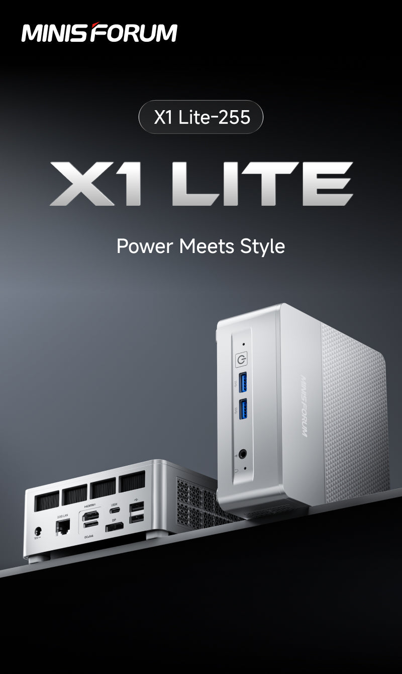 ミニPC MINISFORUM X1 Lite-255 1TB 64GB Ryzen 7 Minisforum X1 Lite Mini PC | AMD Ryzen™ 7 255 Processor