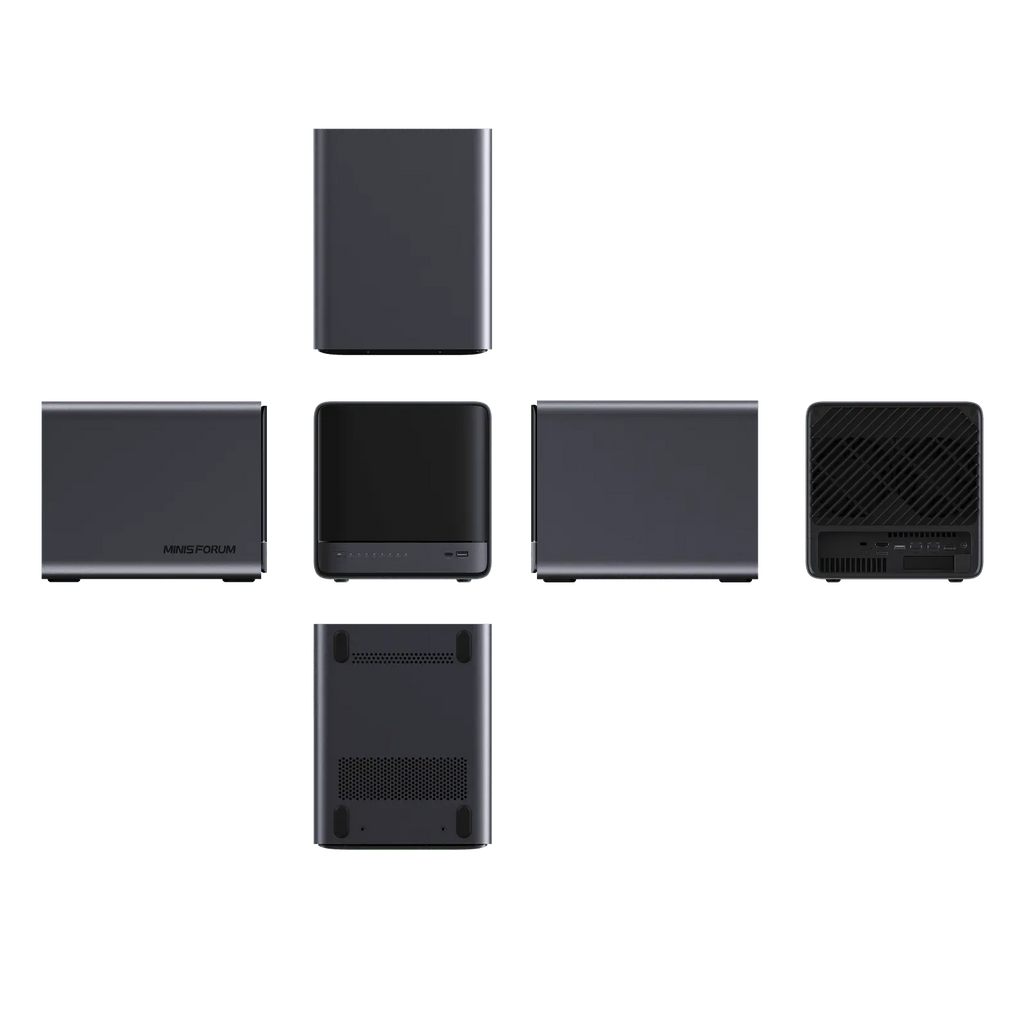 MINISFORUM N5 AIR AI NAS | AMD Ryzen™ 7 255 | Docker single key installation | OCuLink compatible | Weight only 4KG