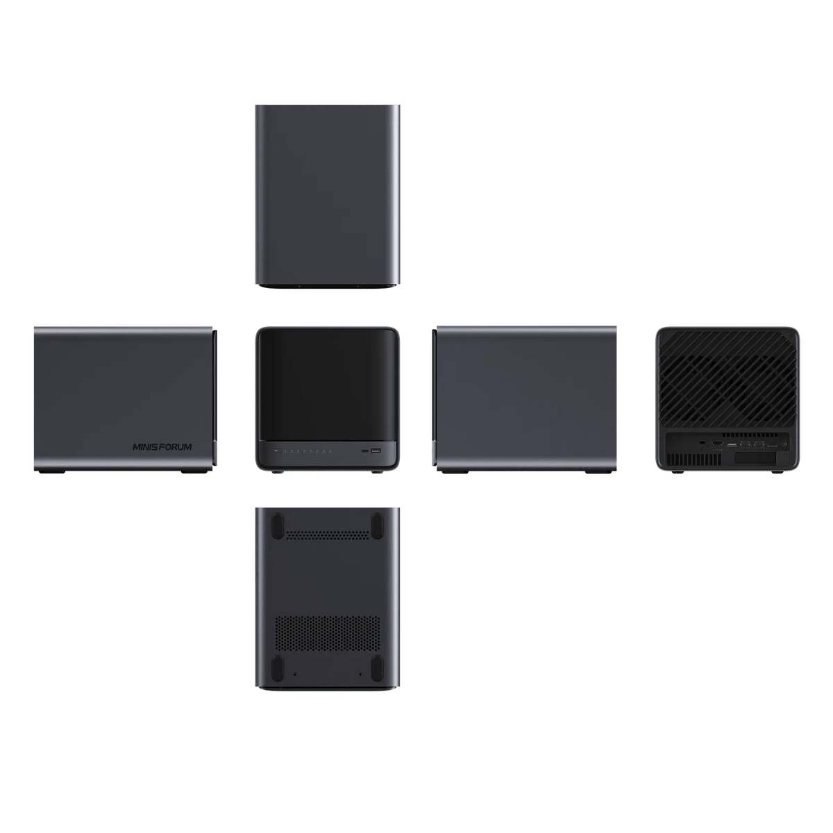 MINISFORUM N5 AIR AI NAS | AMD Ryzen™ 7 255 | Docker single key installation | OCuLink compatible | Weight only 4KG